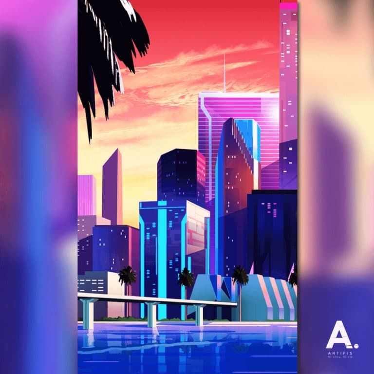 Poster City Sunset
