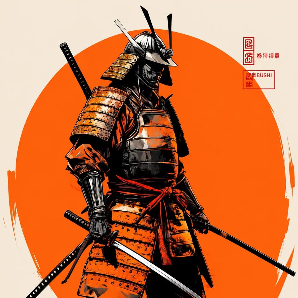 Poster métal Sunset Samurai – 
