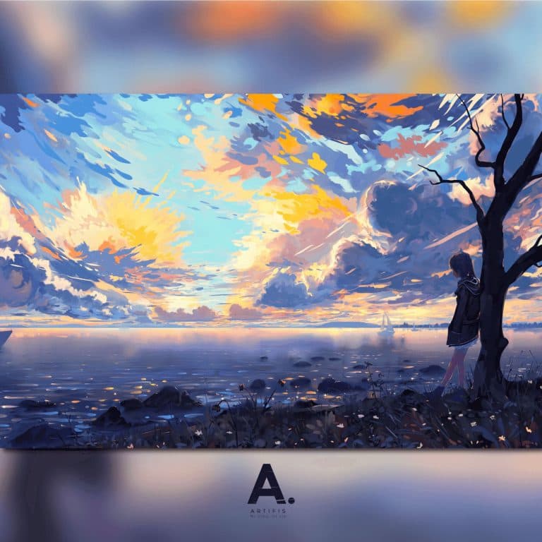 Poster métallique Morning Breeze – Lofi