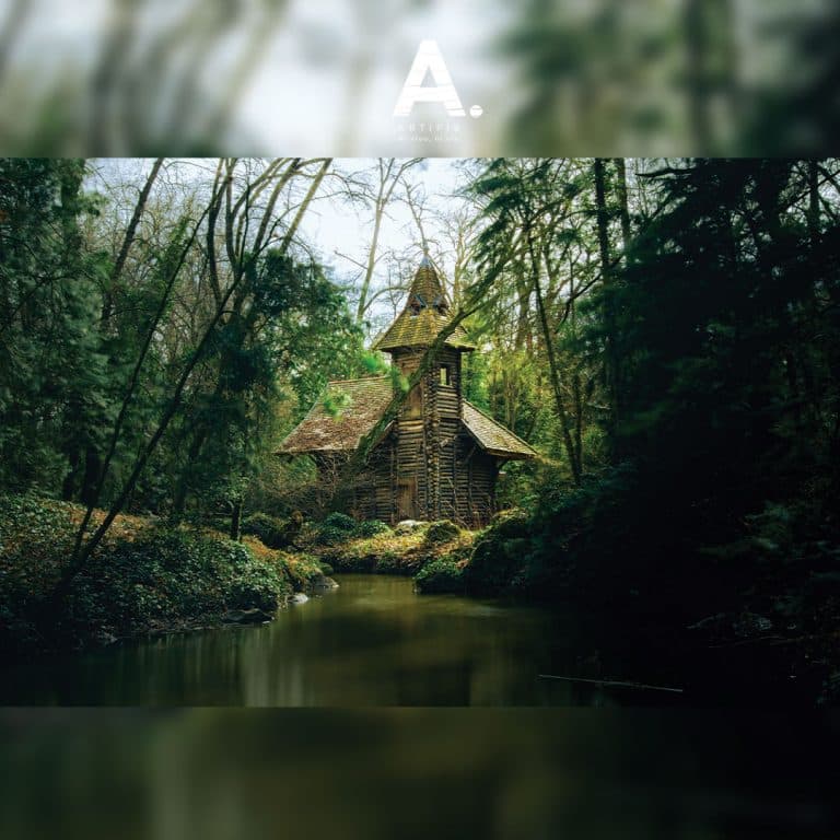 Poster métallique La Cabane dans les bois – Nature