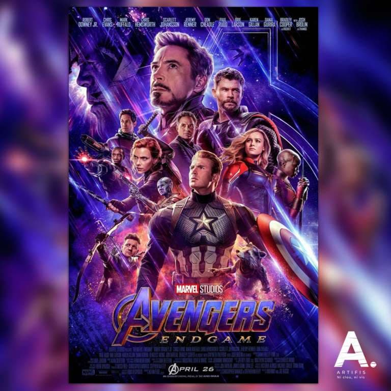 Poster métallique Endgame – Avengers
