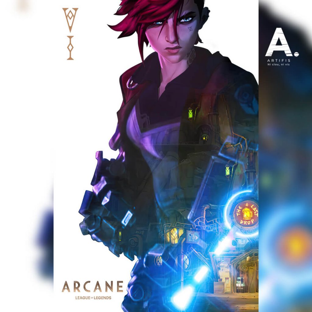 Tableau Décoratif Jinx | ARCANE - ARTIFIS, ni clous, ni vis
